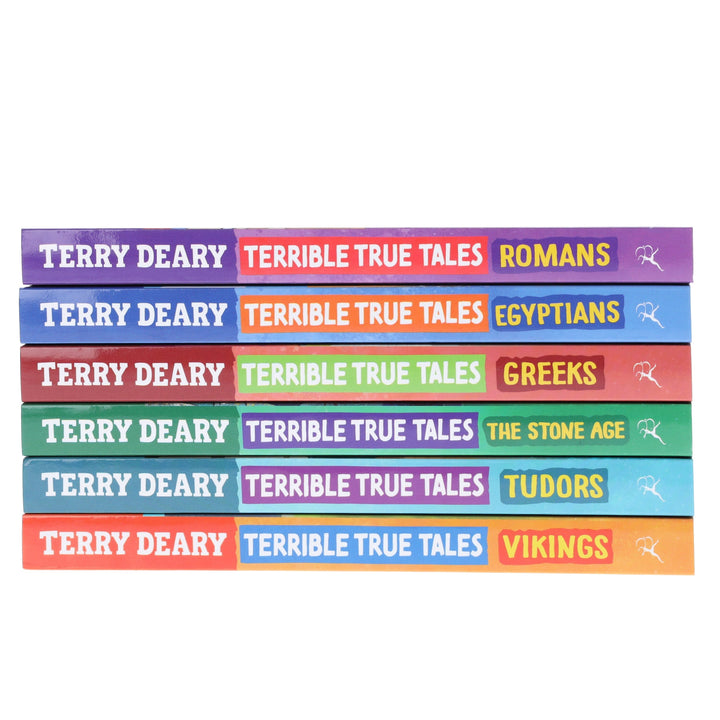 Terrible True Tales By Terry Deary: 6 Books (4 Books in 1) Collection Set - Ages 7-9 - Paperback