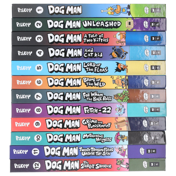 Dog Man by Dav Pilkey: Books 1-12 Collection Set - Ages 6-12 - Hardback