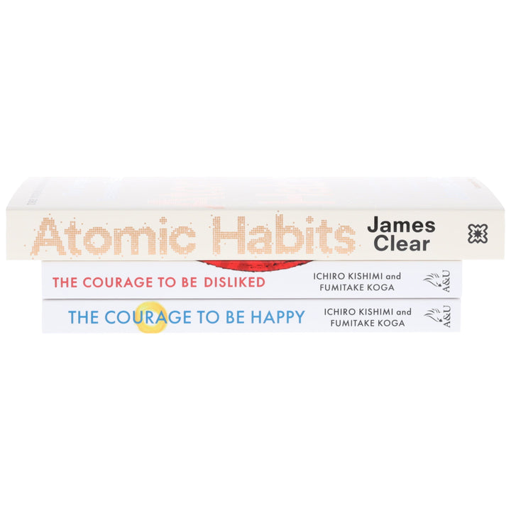 The Courage to be Disliked, The Courage to be Happy & Atomic Habits 3 Book Collection Set - Non Fiction - Paperback