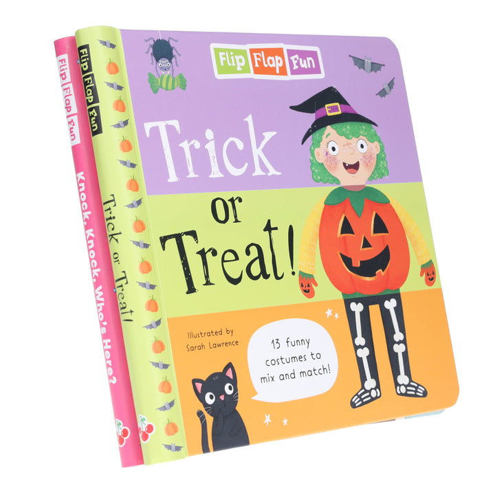 Flip Flap Fun: Trick or Treat & Knock, Knock, Who's Here? 2 Books Collection Set - Ages 5-7 - Spiral Bound