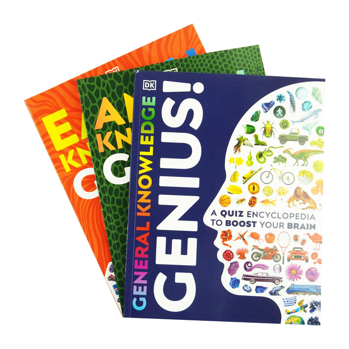 A Quiz Encyclopedia to Boost Your Brain General Knowledge Series by DK: 3 Books Collection Set - Ages 9-12 - Paperback