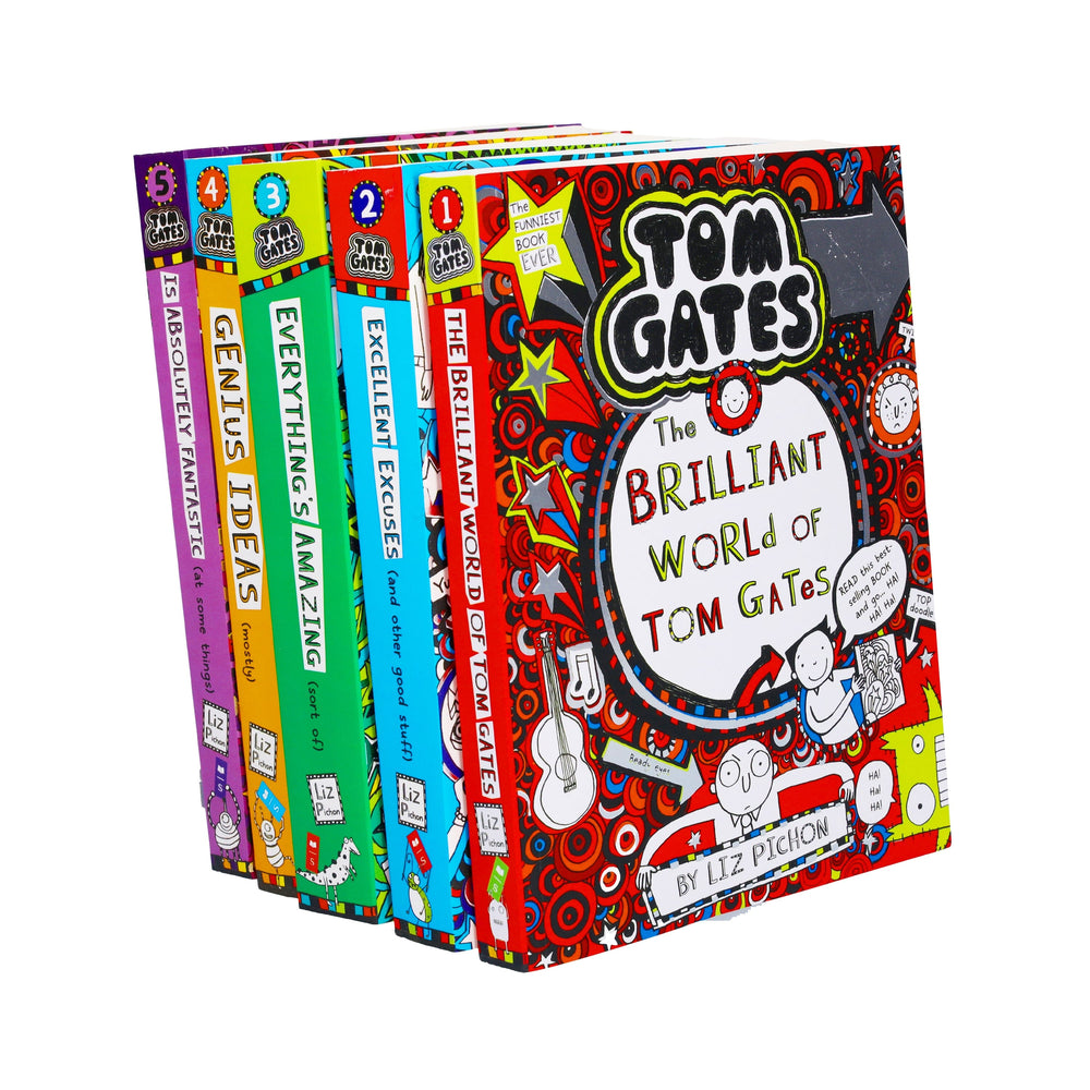 Tom Gates Series by Liz Pichon 1-5 Collection 5 Books Set - Ages 9-14 - Paperback 9-14 Scholastic