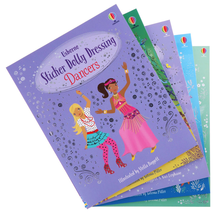 Usborne Sticker Dolly Dressing By Fiona Watt 5 Books Collection Set - Ages 3-8 - Paperback