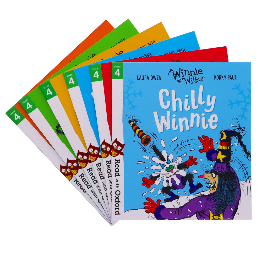 Read With Oxford: Winnie and Wilbur 6 Books Collection Set Level Stage 4 - Age 5 - 6 - Paperback 5-7 Oxford University Press