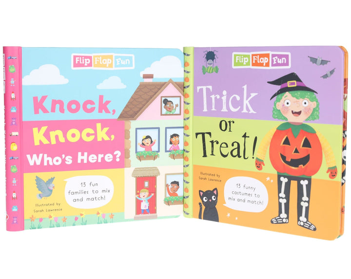 Flip Flap Fun: Trick or Treat & Knock, Knock, Who's Here? 2 Books Collection Set - Ages 5-7 - Spiral Bound
