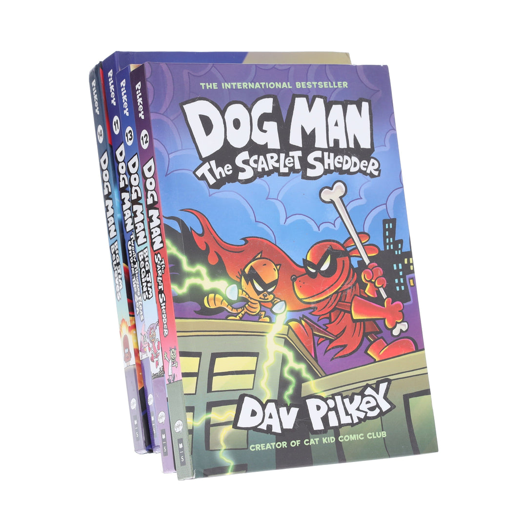 Dog Man Series by Dav Pilkey (Book 11-14) Collection 4 Books Set - Ages 7+ - Hardback
