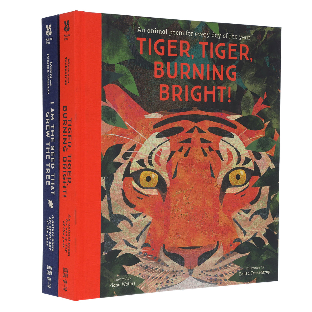 Fiona Waters Poetry Collections 2 Books Set (I Am the Seed That Grew the Tree & Tiger, Tiger, Burning Bright!) - Ages 4-11 - Hardback