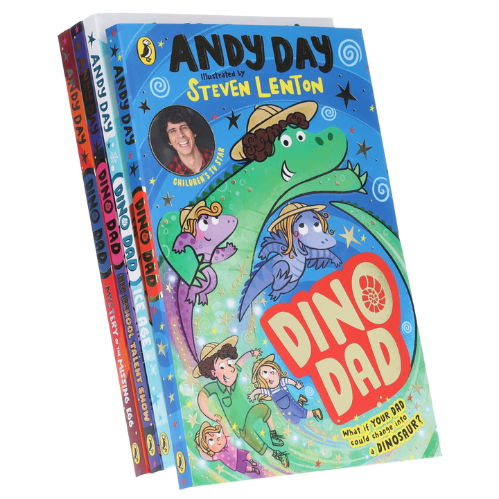 Dino Dad Series by Andy Day Illustrated 4 Books Collection Set - Ages 4-8 - Paperback