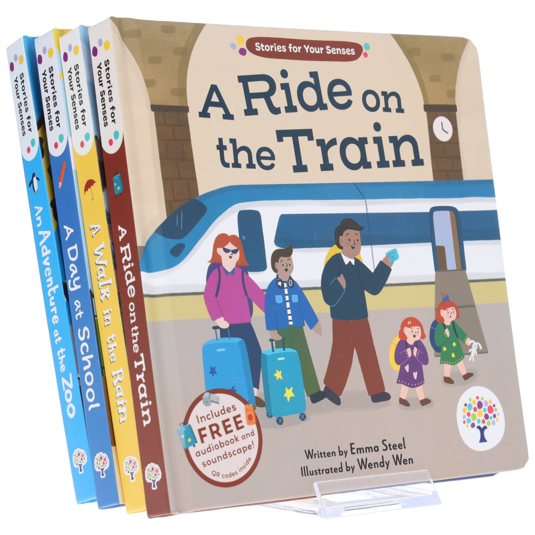 Stories for Your Senses Series (Set 2) by Emma Steel Illustrated 4 Books Collection Set - Ages 3-5 - Board Book (Includes Free Audiobook & Soundscape!)