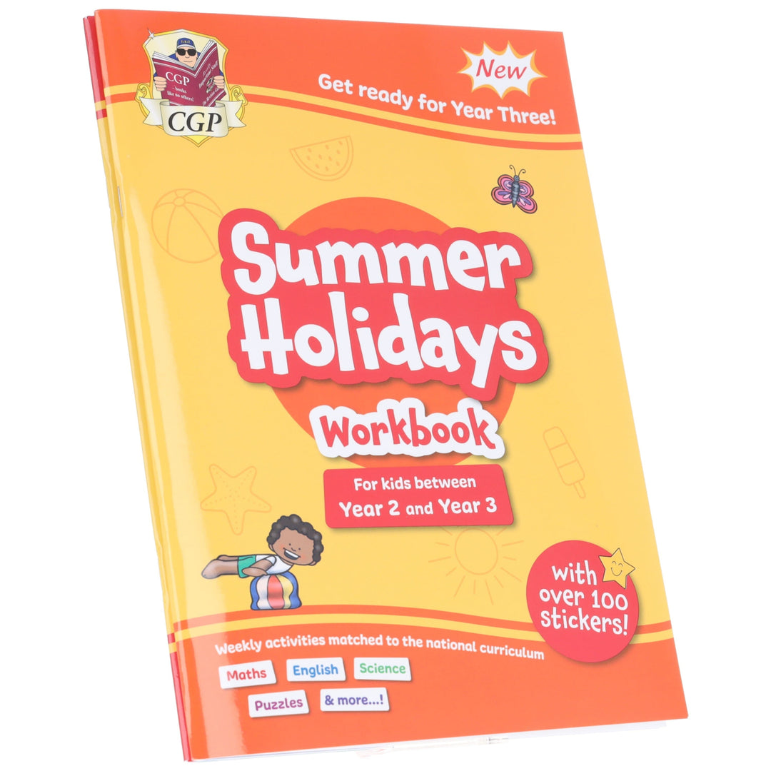CGP Summer Holidays Activity Workbook (for kids between Year 2 & Year 3) With 100+ Stickers: 2 Books Set - Paperback