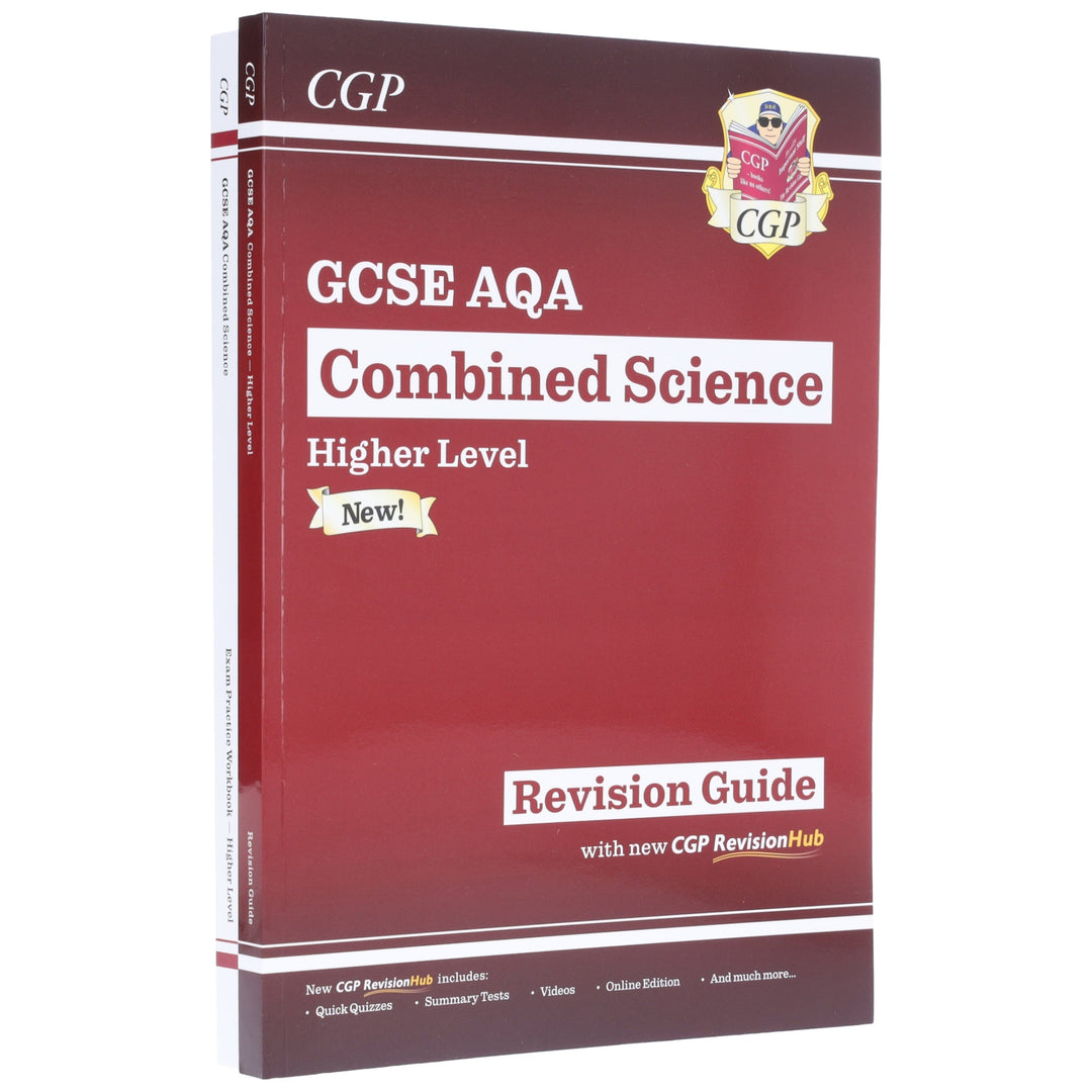 CGP GCSE AQA Combined Science Higher Level Revision Guide & Exam Practice Workbook 2 Books Set - Paperback