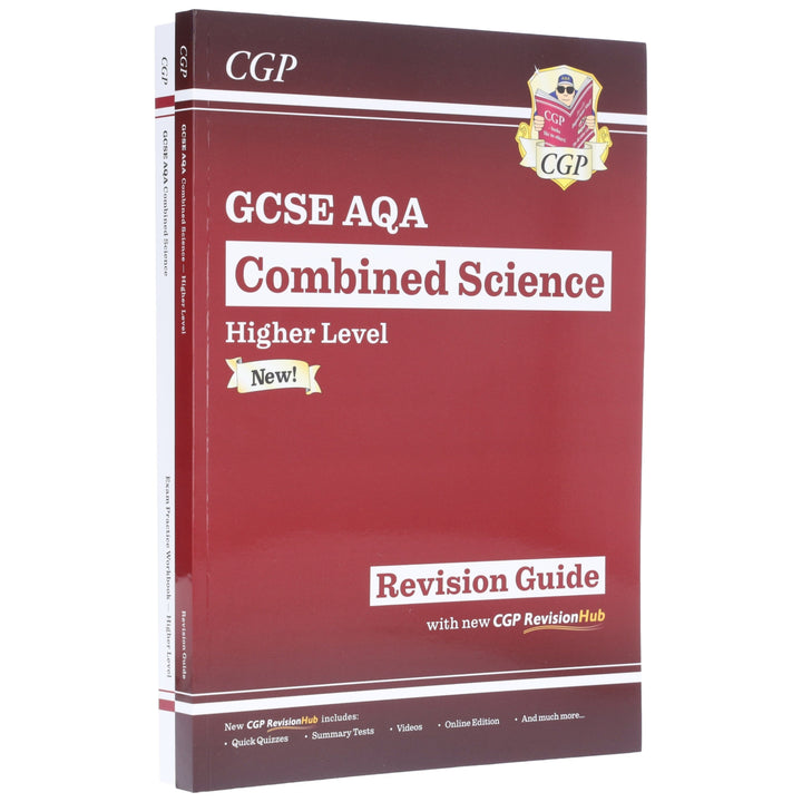 CGP GCSE AQA Combined Science Higher Level Revision Guide & Exam Practice Workbook 2 Books Set - Paperback
