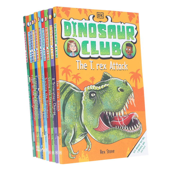 Dinosaur Club Series by Rex Stone (Book 1-10) Collection 10 Books Set - Age 5-7 - Paperback