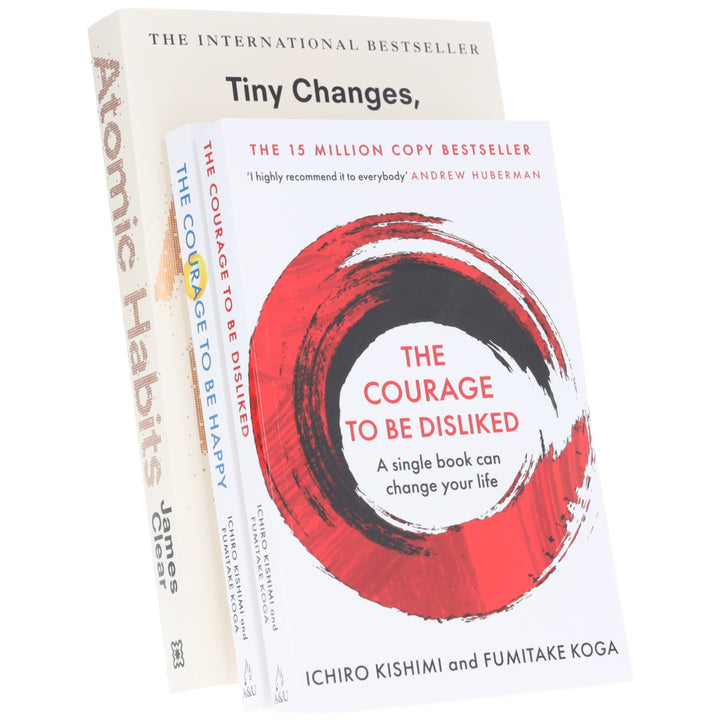 The Courage to be Disliked, The Courage to be Happy & Atomic Habits 3 Book Collection Set - Non Fiction - Paperback