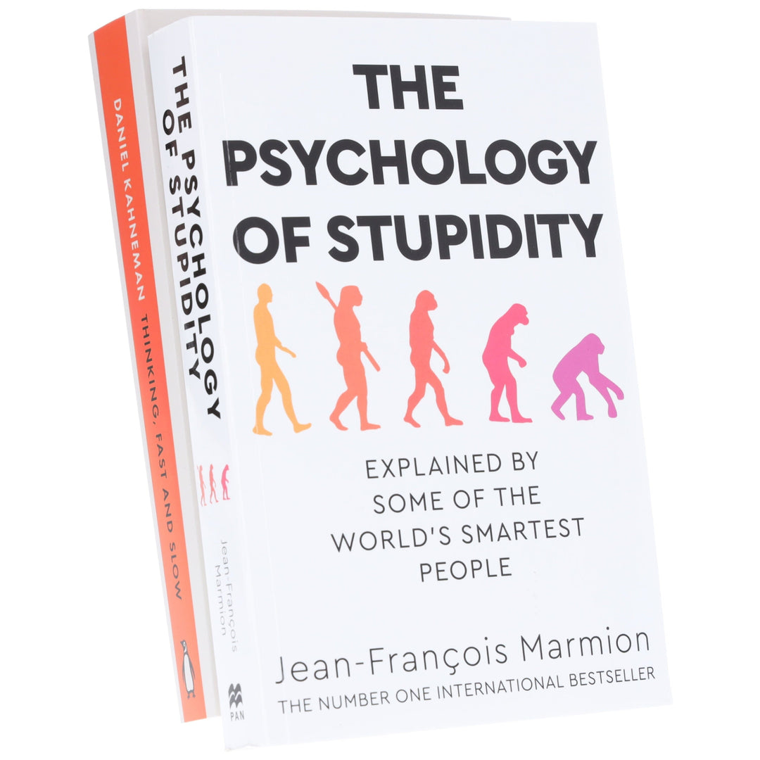 Thinking, Fast and Slow & The Psychology of Stupidity by Daniel Kahneman & Jean-Francois Marmion 2 Books Collection Set - Non Fiction - Paperback