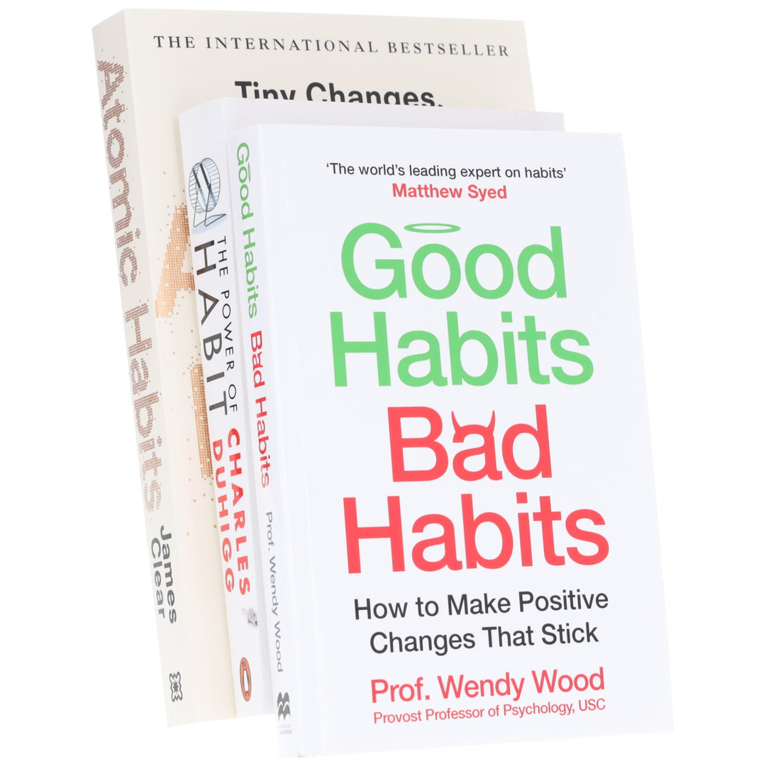 Atomic Habits, The Power of Habit & Good Habits, Bad Habits: 3 Books Collection Set - Non Fiction - Paperback
