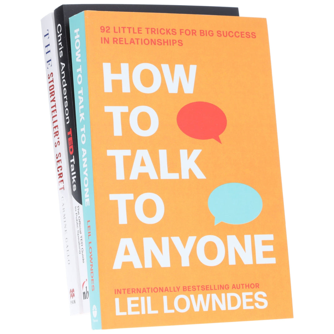 How to Talk to Anyone, TED Talks & The Storyteller's Secret 3 Books Collection Set - Non Fiction - Paperback