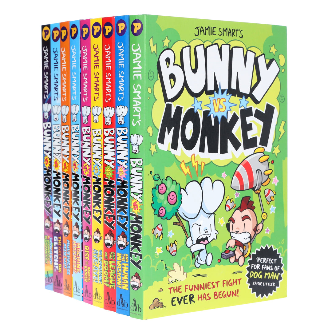 Bunny vs Monkey Series By Jamie Smart 9 Books Collection Set - Ages 7-9 - Paperback