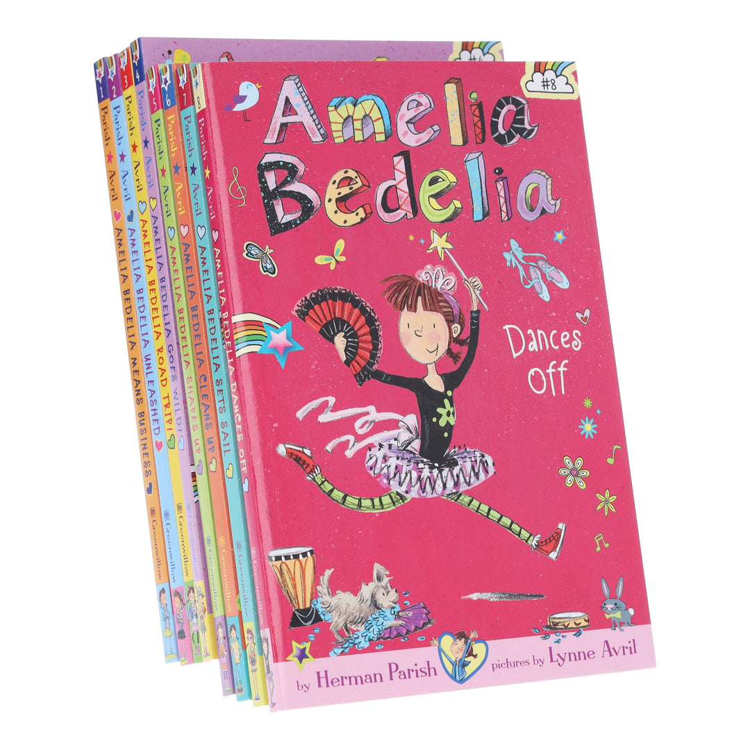 Amelia Bedelia Funny Chapter Books by Herman Parish Illustrated 8 Books Collection Box Set - Ages 6-10 - Paperback