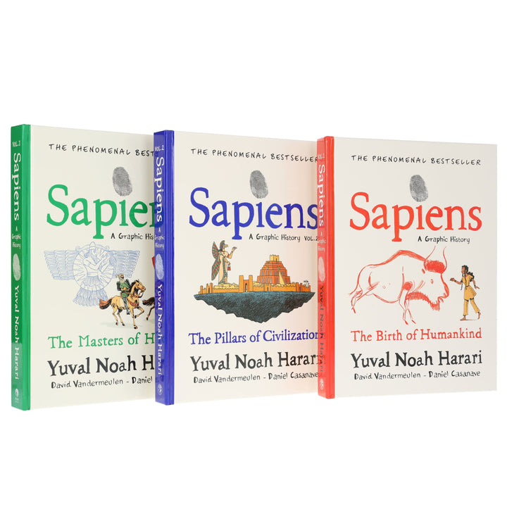 Sapiens: A Graphic History Collection by Yuval Noah Harari 3 Books Set - Non Fiction - Hardback