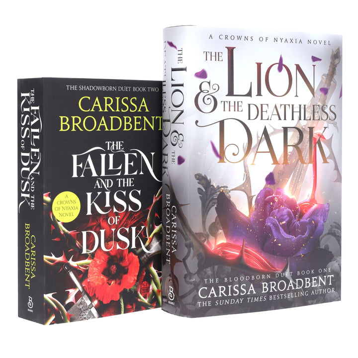 The Lion and the Deathless Dark & The Fallen and the Kiss of Dusk by Carissa Broadbent (Crowns of Nyaxia Book 4 & 5) Collection 2 Books Set - Fiction - Paperback/Hardback