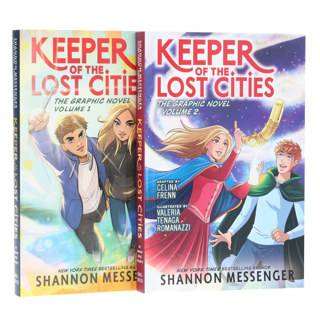 Keeper of the Lost Cities Series by Shannon Messenger 2 Books Graphic Novels Set - Ages 9+ - Paperback