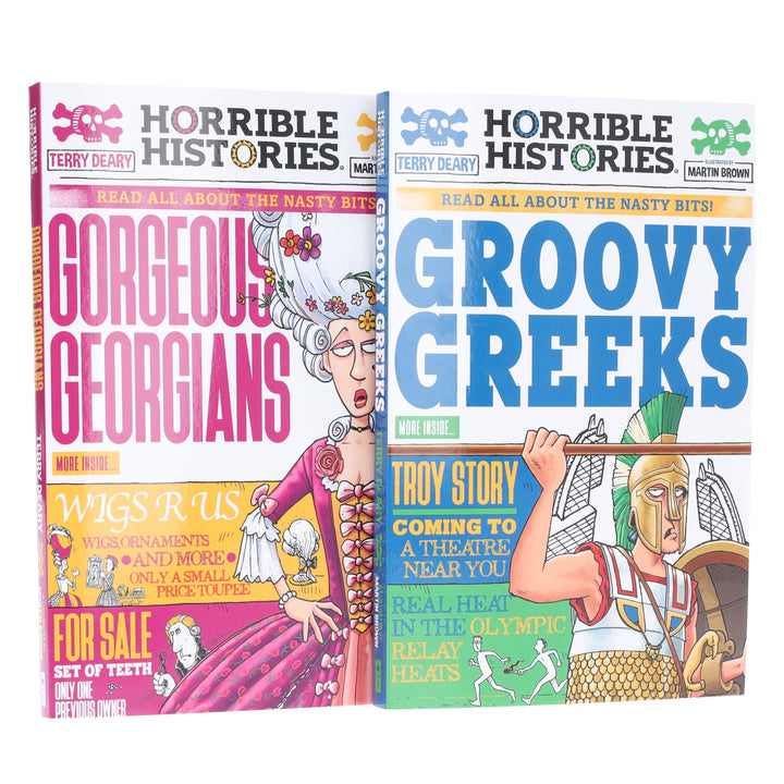Horrible Histories (Newspaper Edition) by Terry Deary 2 Books Collection Set - Ages 8-12 - Paperback