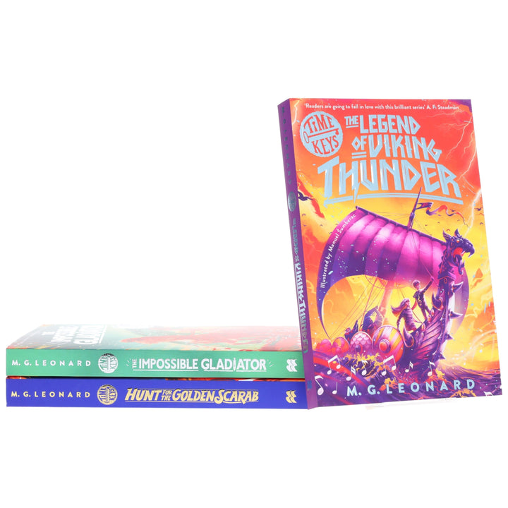 Time Keys Series by M. G. Leonard Illustrated 3 Books Collection Set - Ages 9-11 - Paperback