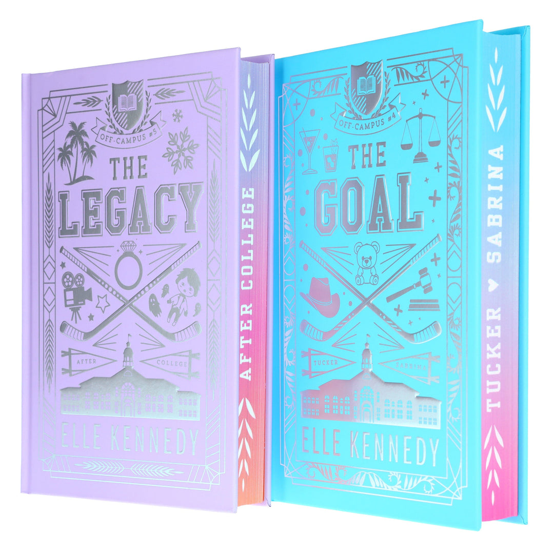 Off-Campus (Book 4&5) by Elle Kennedy 2 Books Collector's Edition Set - Fiction - Sprayed Edges Hardback