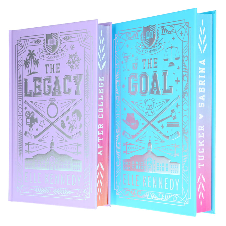 Off-Campus (Book 4&5) by Elle Kennedy 2 Books Collector's Edition Set - Fiction - Sprayed Edges Hardback