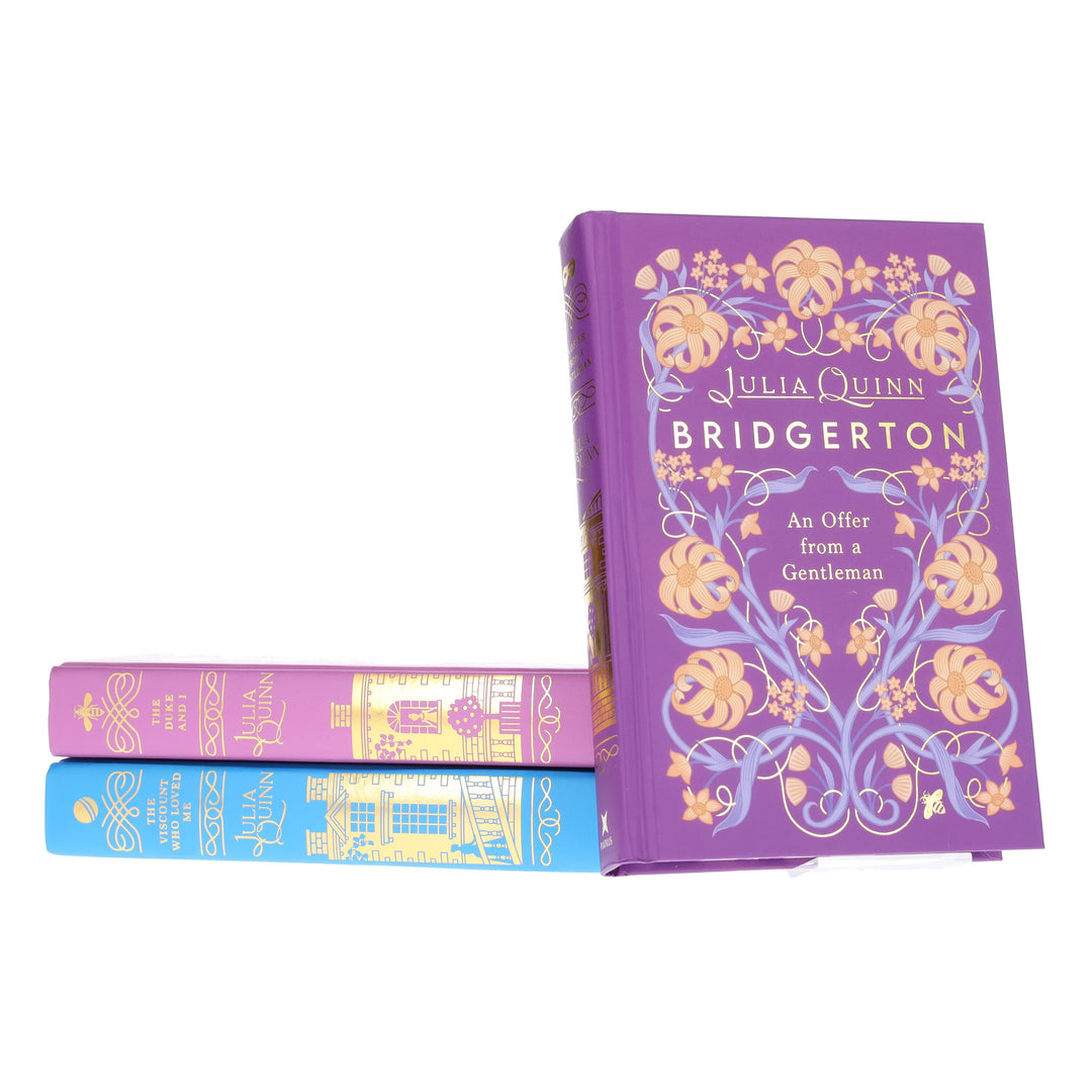 Bridgertons Series by Julia Quinn 3 Books Collector's Edition Set - Fiction - Sprayed Edges Hardback