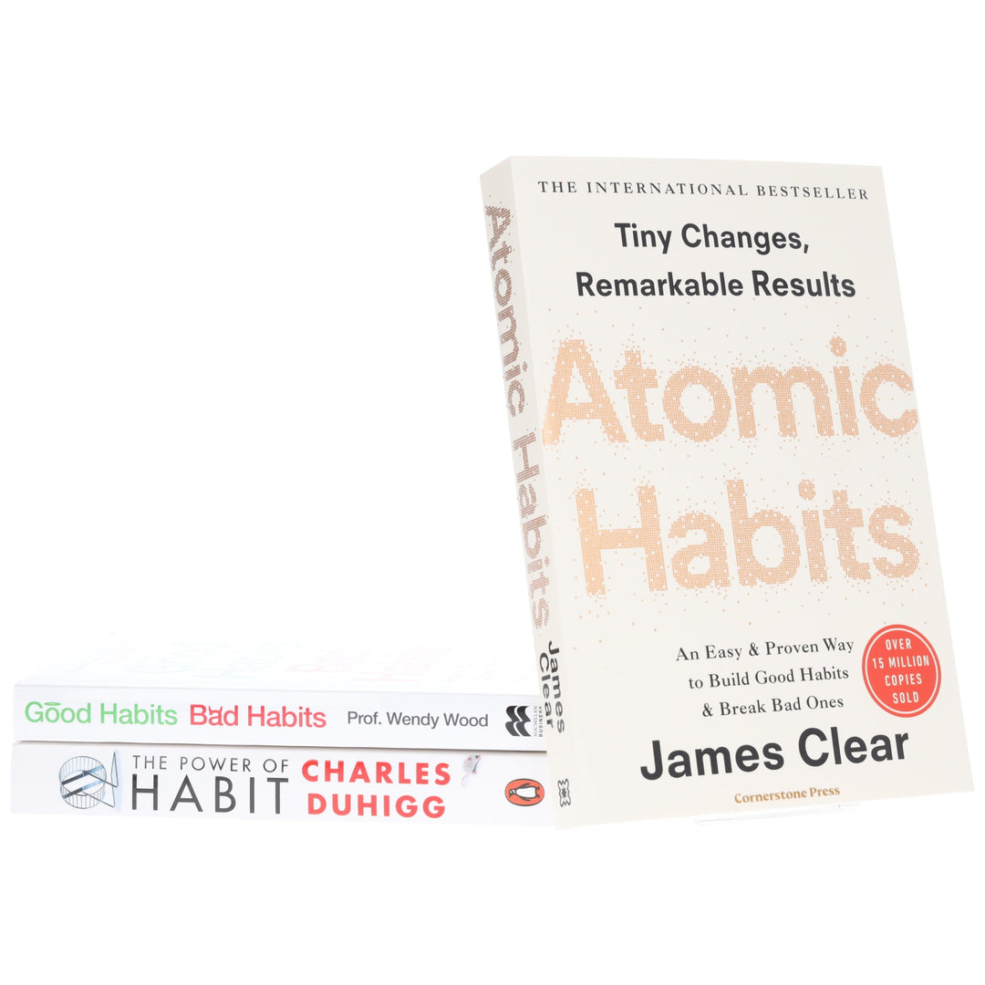 Atomic Habits, The Power of Habit & Good Habits, Bad Habits: 3 Books Collection Set - Non Fiction - Paperback