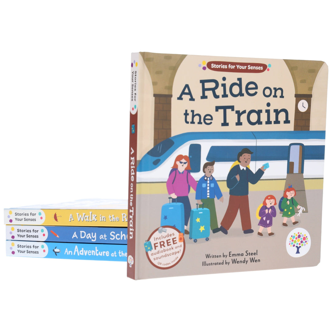 Stories for Your Senses Series (Set 2) by Emma Steel Illustrated 4 Books Collection Set - Ages 3-5 - Board Book (Includes Free Audiobook & Soundscape!)