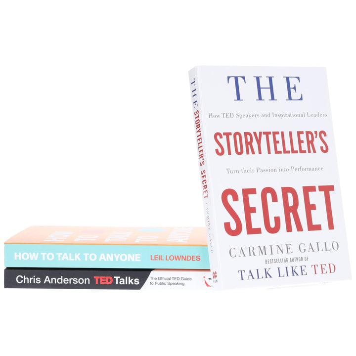 How to Talk to Anyone, TED Talks & The Storyteller's Secret 3 Books Collection Set - Non Fiction - Paperback