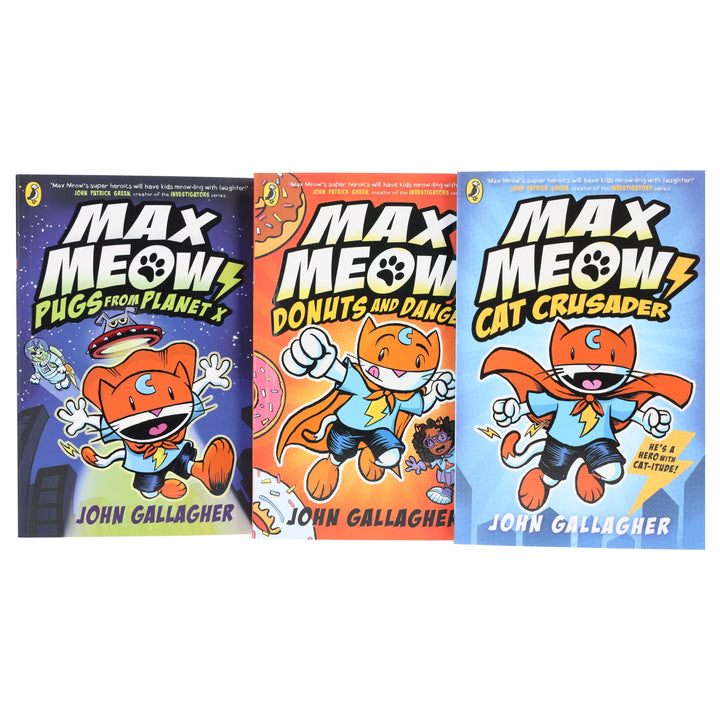 Max Meow Series By John Gallagher 3 Graphic Novels Set - Ages 5-10 - Paperback