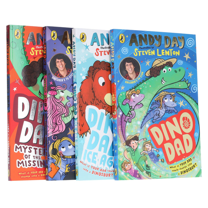 Dino Dad Series by Andy Day Illustrated 4 Books Collection Set - Ages 4-8 - Paperback
