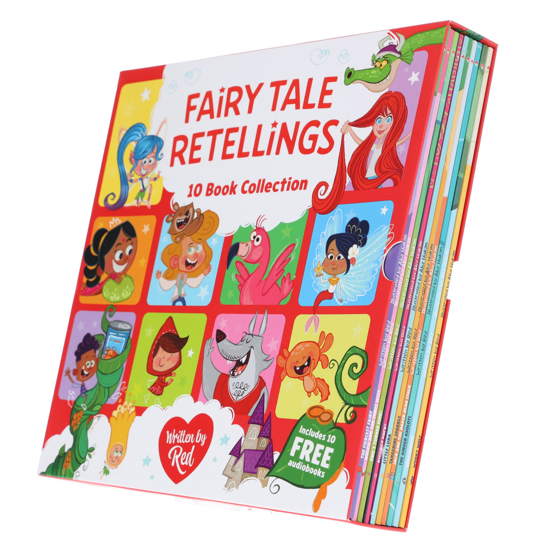 Fairytale Retellings 10 Picture Books Collection Box Set By Red - Ages 7-9 - Paperback (Includes 10 Free Audiobook!)