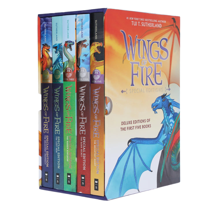 Wings of Fire by Tui T. Sutherland 5 Books Special Edition Box Set - Ages 9-14 - Paperback (Sprayed Edges)