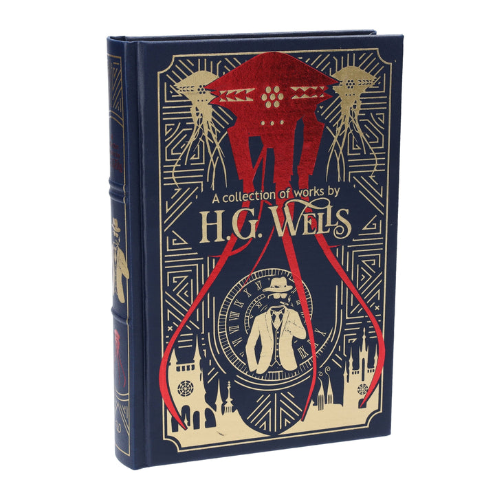 A Collection Of Works by H.G. Wells - Fiction - Leather Bound Hardback
