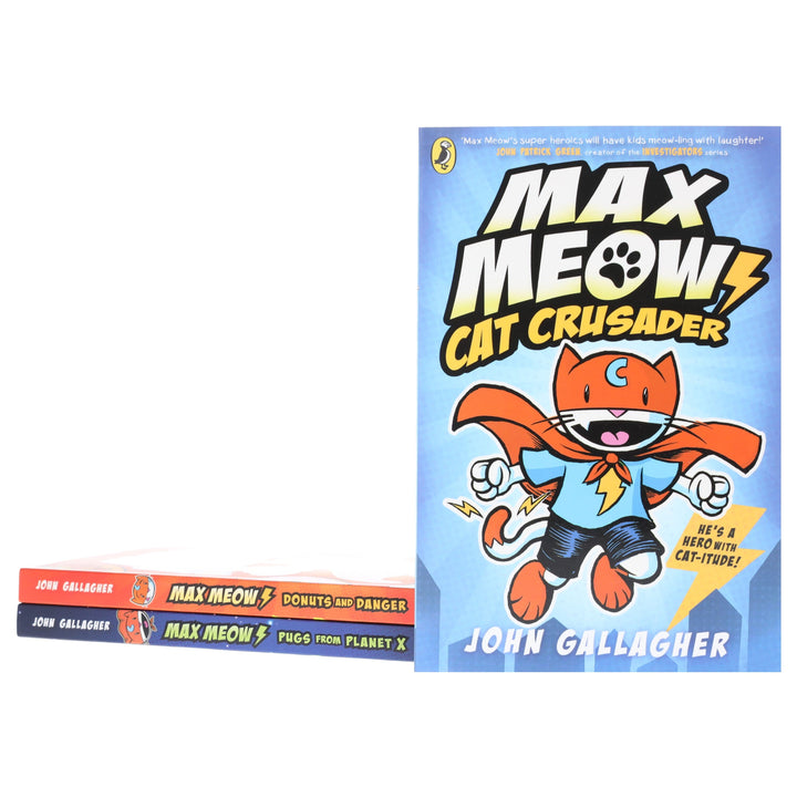 Max Meow Series By John Gallagher 3 Graphic Novels Set - Ages 5-10 - Paperback