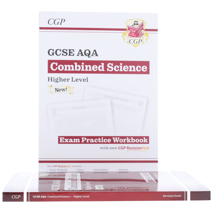 CGP GCSE AQA Combined Science Higher Level Revision Guide & Exam Practice Workbook 2 Books Set - Paperback