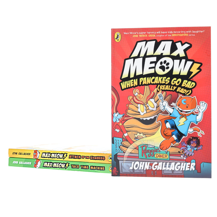 Max Meow Series (Book 4-6) by John Gallagher 3 Graphic Novels Collection Set - Ages 5-10 - Paperback