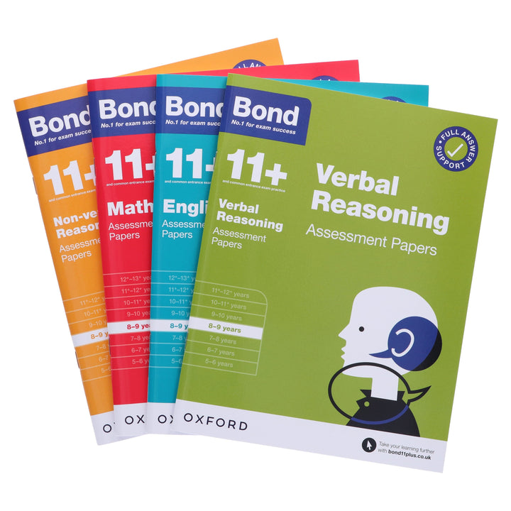 Bond 11+ Assessment Papers (Year 8-9) 4 Books Collection Set By Oxford - Paperback