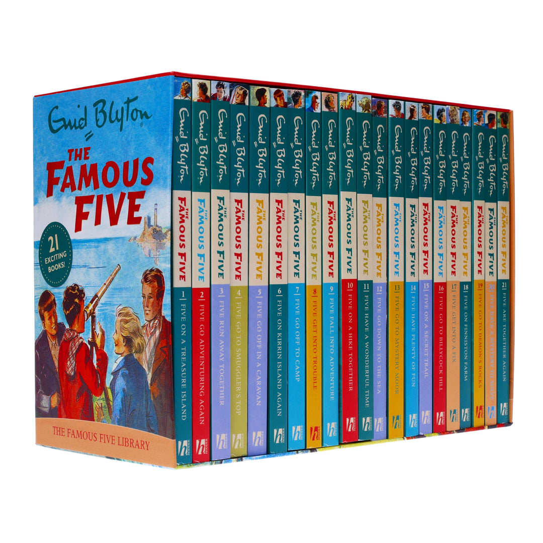 Famous Five 21 Books Box Set by Enid Blyton - Ages 9-14 - Paperback B2D DEALS Hodder & Stoughton