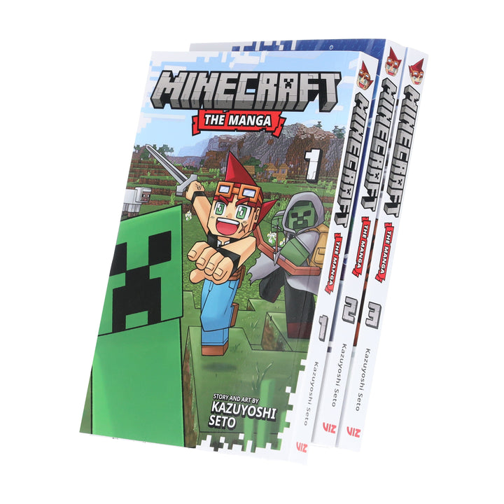 Minecraft: The Manga (Volume 1-3) by Kazuyoshi Seto 3 Books Collection Set - Ages 7-12 - Paperback