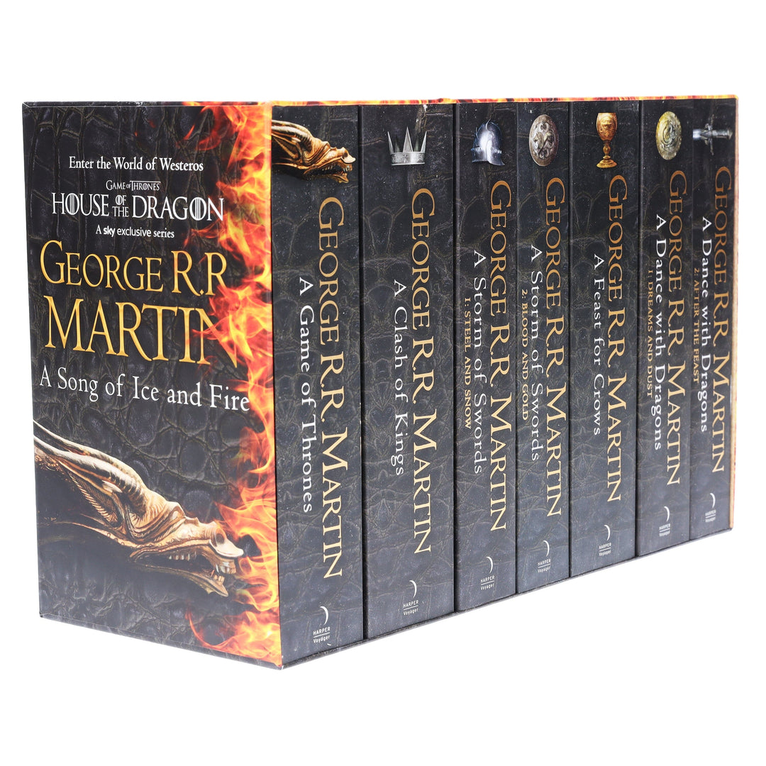Game of Thrones by George RR Martin - A Song of Ice and Fire 7 Books Box Set (Poster Map Included) - Fiction - Paperback