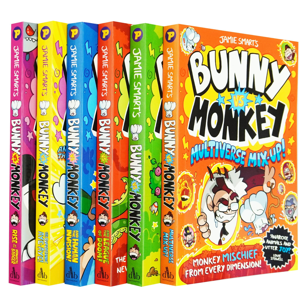 Bunny vs Monkey By Jamie Smart 6 Books Collection Set - Ages 7-9 - Paperback 7-9 David Fickling Books