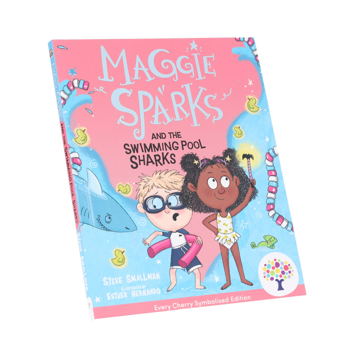 Maggie Sparks and the Swimming Pool Sharks: Accessible Symbolised Edition by Steve Smallman - Ages 5-7 - Paperback (Includes Free Signing Video & Audiobook)