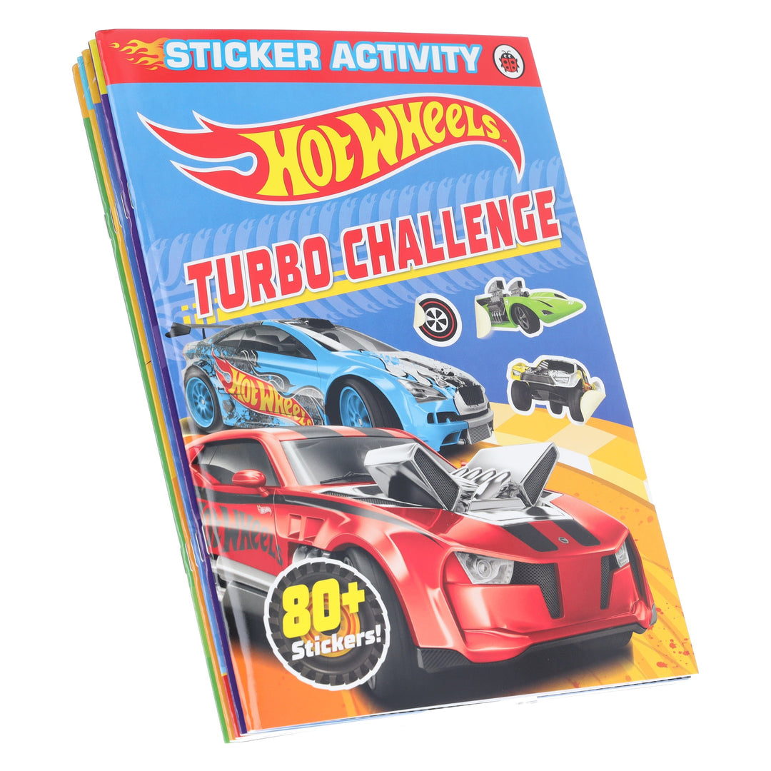 HotWheels 5 Sticker & Colouring Activity Books Set - Ages 3+ - Paperback