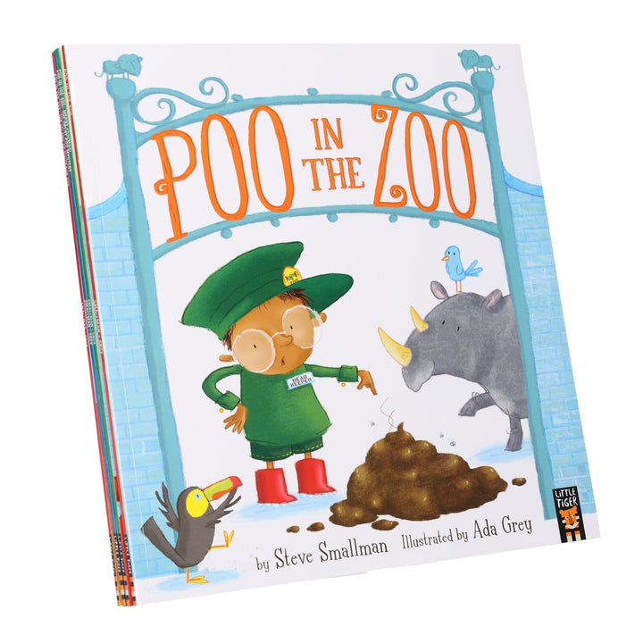 Poo In The Zoo Series By Steve Smallman 4 Books Picture Stories Collection - Ages 3-6 - Paperback 0-5 Little Tiger Press Group